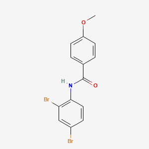 molecular formula C14H11Br2NO2 B7883197 N-(2,4-dibromophenyl)-4-methoxybenzamide 