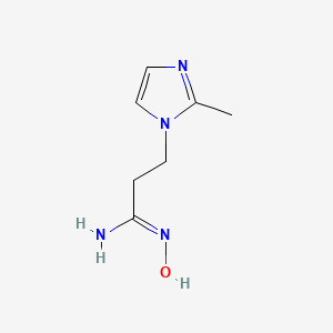 N'-hydroxy-3-(2-methylimidazol-1-yl)propanimidamide