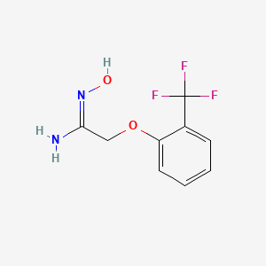 molecular formula C9H9F3N2O2 B7883283 N'-hydroxy-2-[2-(trifluoromethyl)phenoxy]ethanimidamide 