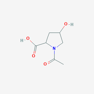 molecular formula C7H11NO4 B7883297 1-Acetyl-4-hydroxypyrrolidine-2-carboxylic acid CAS No. 66267-44-5