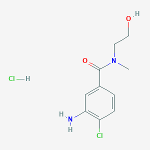 3-amino-4-chloro-N-(2-hydroxyethyl)-N-methylbenzamide;hydrochloride