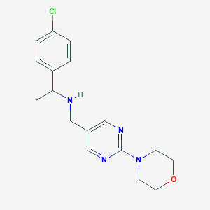 5-Pyrimidinemethanamine, N-[1-(4-chlorophenyl)ethyl]-2-(4-morpholinyl)-