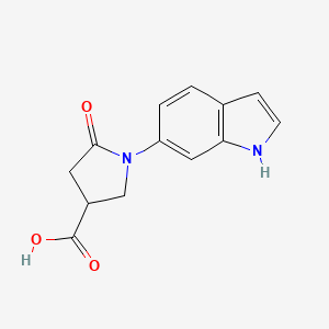 1-(1H-indol-6-yl)-5-oxopyrrolidine-3-carboxylic acid