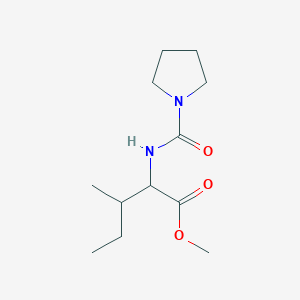 molecular formula C12H22N2O3 B7883423 Methyl 3-methyl-2-(pyrrolidine-1-carbonylamino)pentanoate 