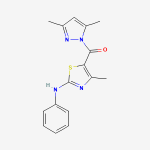 (3,5-dimethyl-1H-pyrazol-1-yl)[4-methyl-2-(phenylamino)-1,3-thiazol-5-yl]methanone