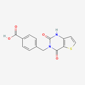 molecular formula C14H10N2O4S B7883500 4-[(2,4-dioxo-1,4-dihydrothieno[3,2-d]pyrimidin-3(2H)-yl)methyl]benzoic acid 