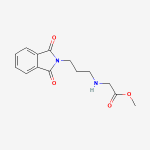 molecular formula C14H16N2O4 B7883524 methyl {[3-(1,3-dioxo-1,3-dihydro-2H-isoindol-2-yl)propyl]amino}acetate 