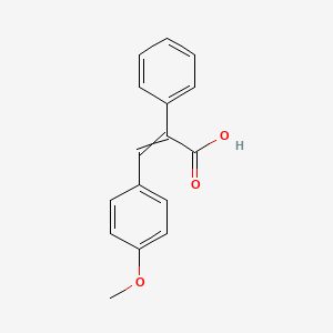 molecular formula C16H14O3 B7883595 3-(4-Methoxyphenyl)-2-phenylprop-2-enoic acid 