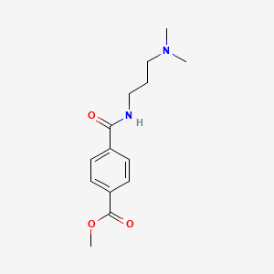 molecular formula C14H20N2O3 B7883632 Methyl 4-({[3-(dimethylamino)propyl]amino}carbonyl)benzoate 