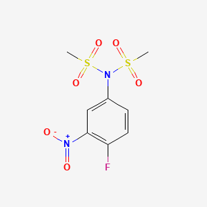 molecular formula C8H9FN2O6S2 B7883638 N-(4-fluoro-3-nitrophenyl)-N-(methylsulfonyl)methanesulfonamide 