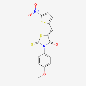 3-(4-Methoxyphenyl)-5-[(5-nitrothiophen-2-yl)methylidene]-2-sulfanylidene-1,3-thiazolidin-4-one