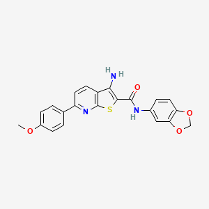 3-amino-N-(1,3-benzodioxol-5-yl)-6-(4-methoxyphenyl)thieno[2,3-b]pyridine-2-carboxamide