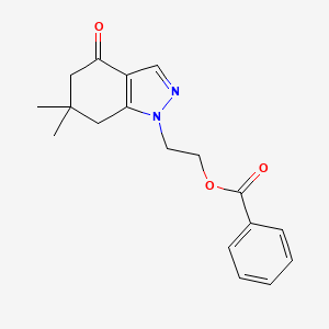 2-(6,6-Dimethyl-4-oxo-5,7-dihydroindazol-1-yl)ethyl benzoate