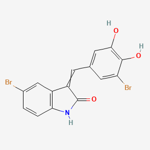 5-bromo-3-[(3-bromo-4,5-dihydroxyphenyl)methylidene]-1H-indol-2-one