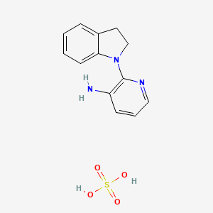 molecular formula C13H15N3O4S B7883868 2-(Indolin-1-yl)pyridin-3-amine sulfate 