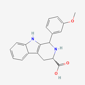 molecular formula C19H18N2O3 B7883910 (3S)-1-(3-METHOXYPHENYL)-2,3,4,9-TETRAHYDRO-1H-BETA-CARBOLINE-3-CARBOXYLIC ACID 