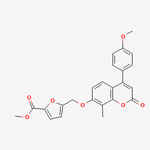 molecular formula C24H20O7 B7883947 methyl 5-({[4-(4-methoxyphenyl)-8-methyl-2-oxo-2H-chromen-7-yl]oxy}methyl)furan-2-carboxylate 