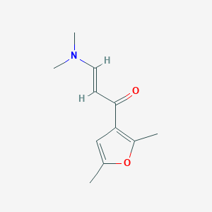 molecular formula C11H15NO2 B7883956 2-Propen-1-one, 3-(dimethylamino)-1-(2,5-dimethyl-3-furanyl)- 