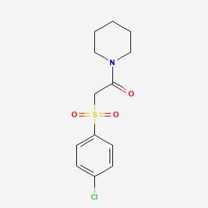 2-(4-Chlorophenyl)sulfonyl-1-piperidin-1-ylethanone