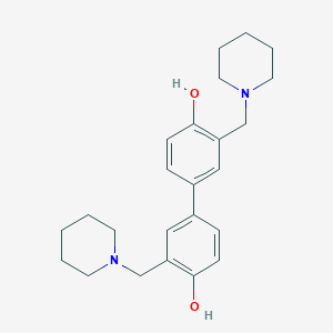 molecular formula C24H32N2O2 B078843 4,4'-Biphenyldiol, 3,3'-bis(piperidinomethyl)- CAS No. 10560-23-3