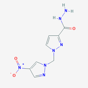 1-[(4-nitro-1H-pyrazol-1-yl)methyl]-1H-pyrazole-3-carbohydrazide