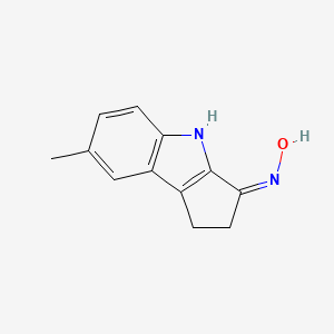 molecular formula C12H12N2O B7884393 N-[(3E)-7-methyl-1H,2H,3H,4H-cyclopenta[b]indol-3-ylidene]hydroxylamine 