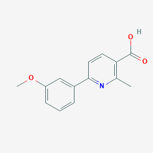 molecular formula C14H13NO3 B7884405 6-(3-Methoxyphenyl)-2-methylnicotinic acid 
