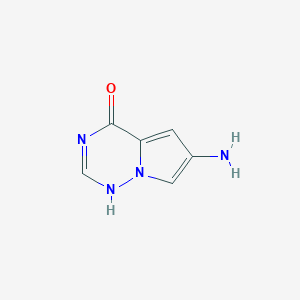 molecular formula C6H6N4O B7884465 6-amino-1H-pyrrolo[2,1-f][1,2,4]triazin-4-one 
