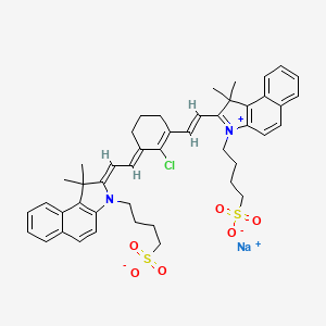 Sodium;4-[(2Z)-2-[(2E)-2-[2-chloro-3-[(E)-2-[1,1-dimethyl-3-(4-sulfonatobutyl)benzo[e]indol-3-ium-2-yl]ethenyl]cyclohex-2-en-1-ylidene]ethylidene]-1,1-dimethylbenzo[e]indol-3-yl]butane-1-sulfonate