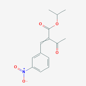 molecular formula C14H15NO5 B7884582 Isopropyl 2-(3-nitrobenzylidene)acetoacetate 