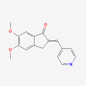 molecular formula C17H15NO3 B7884601 5,6-Dimethoxy-2-(4-pyridylmethylene)-1-indanone 