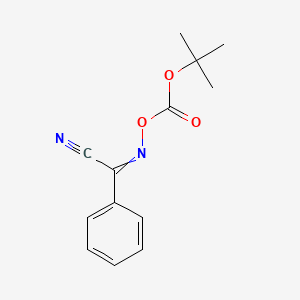 molecular formula C13H14N2O3 B7884633 2-(tert-Butoxycarbonyloxyimino)-2-phenylacetonitrile 