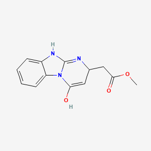 molecular formula C13H13N3O3 B7884754 methyl 2-(4-hydroxy-2,10-dihydropyrimido[1,2-a]benzimidazol-2-yl)acetate 