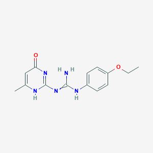 molecular formula C14H17N5O2 B7884770 1-(4-ethoxyphenyl)-2-(6-methyl-4-oxo-1H-pyrimidin-2-yl)guanidine 