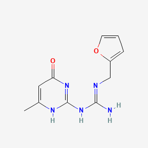 molecular formula C11H13N5O2 B7884809 2-(furan-2-ylmethyl)-1-(6-methyl-4-oxo-1H-pyrimidin-2-yl)guanidine 