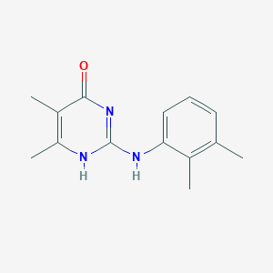 molecular formula C14H17N3O B7884830 2-(2,3-dimethylanilino)-5,6-dimethyl-1H-pyrimidin-4-one 