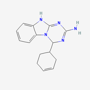 molecular formula C15H17N5 B7884861 4-cyclohex-3-en-1-yl-4,10-dihydro-[1,3,5]triazino[1,2-a]benzimidazol-2-amine 