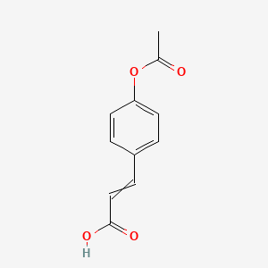 molecular formula C11H10O4 B7884869 2-Propenoic acid, 3-(4-(acetyloxy)phenyl)- 