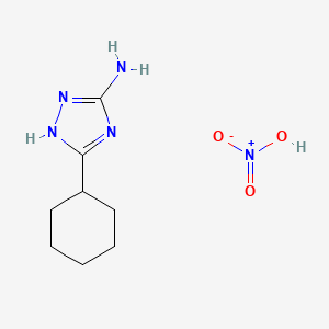 molecular formula C8H15N5O3 B7884872 5-cyclohexyl-1H-1,2,4-triazol-3-amine nitrate 
