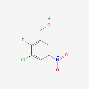 molecular formula C7H5ClFNO3 B7884891 (3-Chloro-2-fluoro-5-nitrophenyl)methanol CAS No. 1000162-36-6