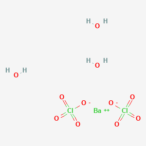 molecular formula BaCl2H6O11 B7884908 Barium perchlorate trihydrate 