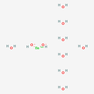 molecular formula BaH18O10 B7884936 Barium hydroxide, octahydrate (8CI); Barium dihydroxide octahydrate 