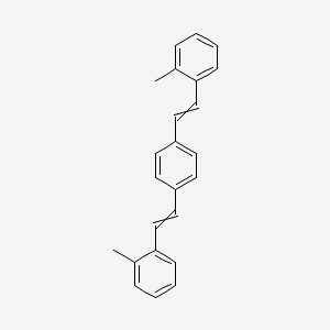 molecular formula C24H22 B7884960 Benzene, 1,4-bis[2-(2-methylphenyl)ethenyl]- 