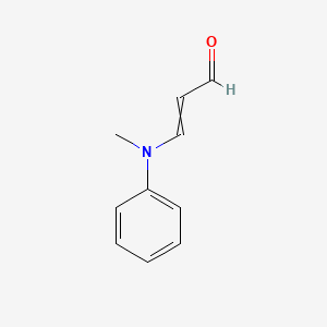 molecular formula C10H11NO B7885001 2-Propenal, 3-(methylphenylamino)- 