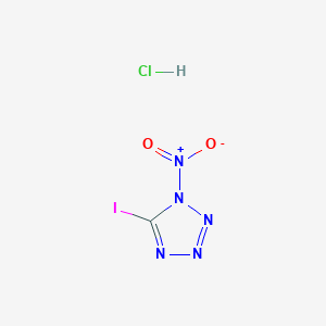 molecular formula CHClIN5O2 B7885009 5-iodo-1-nitro-1H-1,2,3,4-tetrazol-1-ium chloride 