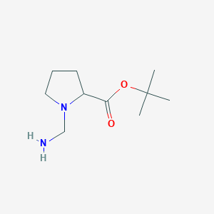 molecular formula C10H20N2O2 B7885020 Tert-butyl 1-(aminomethyl)pyrrolidine-2-carboxylate 