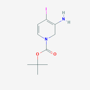 molecular formula C10H15IN2O2 B7885024 tert-butyl 3-azanyl-4-iodanyl-2H-pyridine-1-carboxylate 