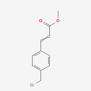 molecular formula C11H11BrO2 B7885062 Methyl 3-(4-bromomethyl)cinnamate 
