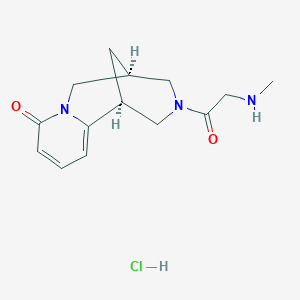 (1S,9S)-11-[2-(methylamino)acetyl]-7,11-diazatricyclo[7.3.1.02,7]trideca-2,4-dien-6-one;hydrochloride