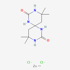 ZINC(2+) ion 4,4,10,10-tetramethyl-1,3,7,9-tetraazaspiro[5.5]undecane-2,8-dione dichloride